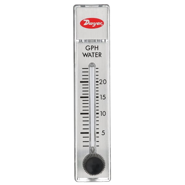 Flowmeter, range 2-24 GPH water.